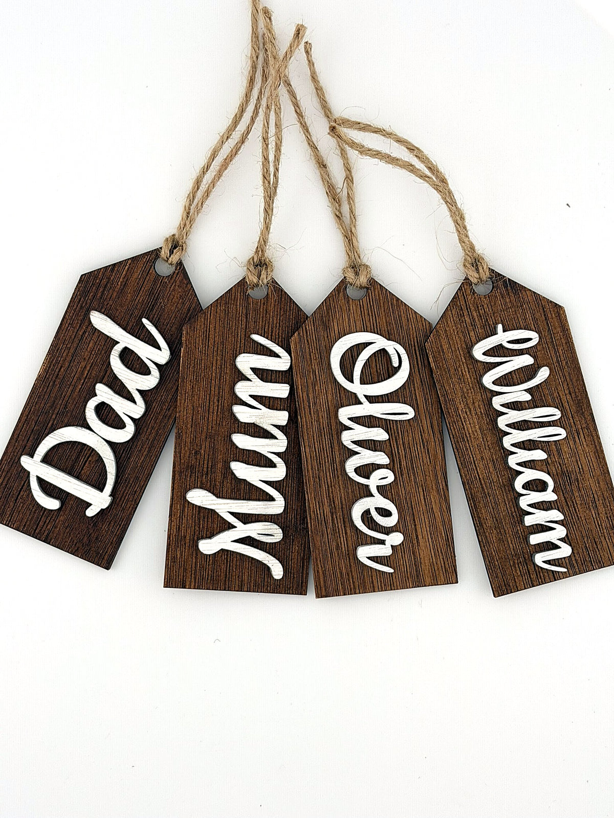 Personalised Wooden Gift Tags & Stocking Name Tags