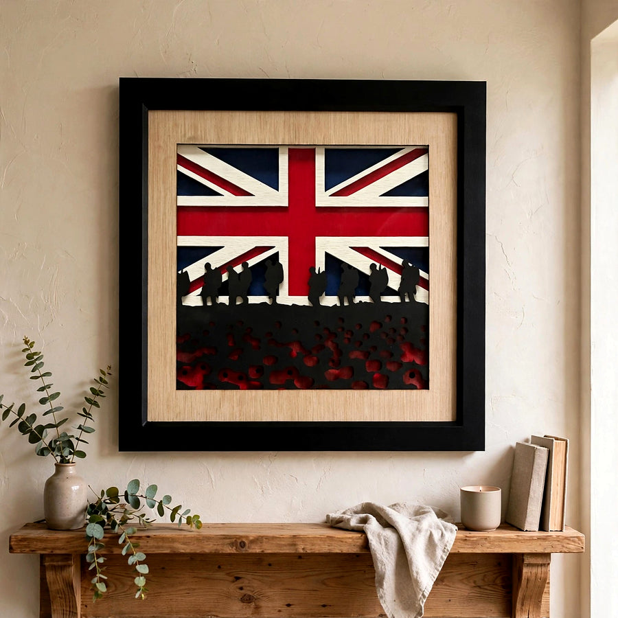 Limited Edition Remembrance Day Soldier Silhouette Wall Art (10% to Help for Heroes)